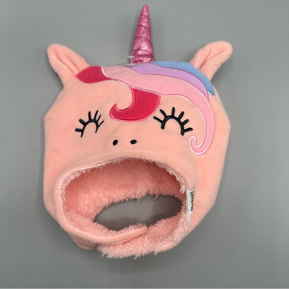 Little Me Kid Cozy Soft Beanie Winter Hat Unicorn Size 12M-24M Pink